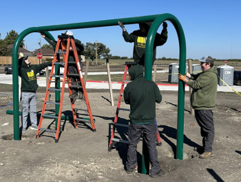 Webb's Electric, Heating & Air helping build a new playscape in Whitesboro