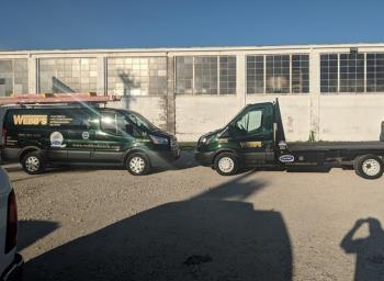 Webb's  trucks ready for dispatch to fix AC and electrical problems in Sherman